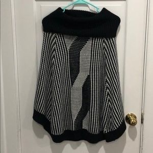 NWOT Calvin Klein striped Poncho
